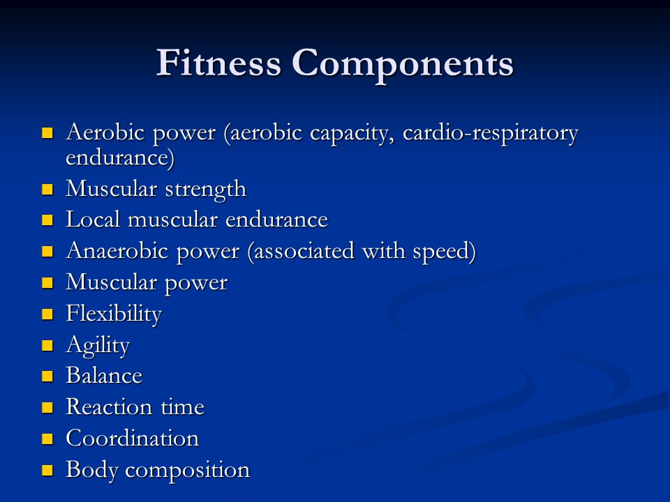 Components of aerobic exercise hotsell